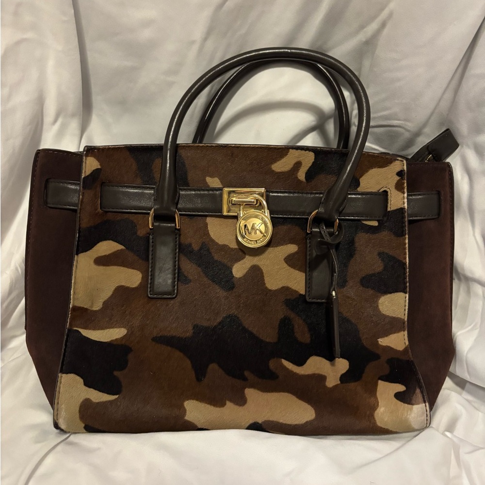 Michael Kors Camouflage Leather Tote Bag